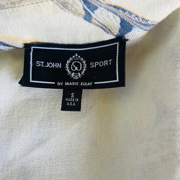 St. John Sport Womens Feather Print Twill Zip Jacket And Pants Set. - Picture 13 of 13